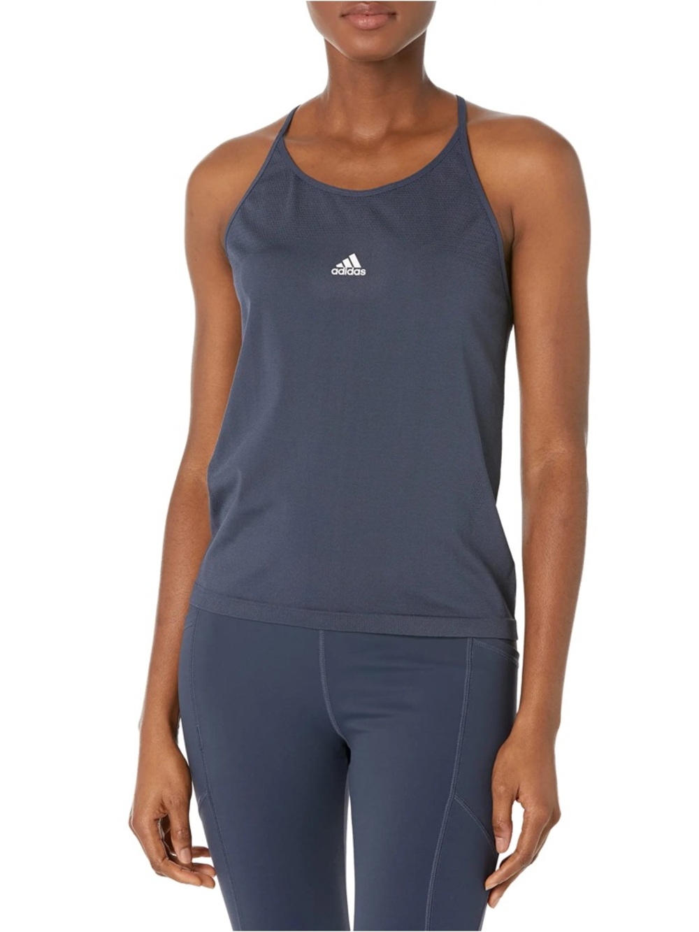 Adidas Aeroknit Gray Athletic Tank Top Racerback Medium Moisture-Wicking